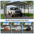 thumbnail image 2 of SnugNiture 10x15FT Heavy Duty Metal Carport, Galvanized Steel Frame & Roof, Reinforced Base Outdoor Shelter for Cars, Boats, 2 of 6