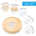 thumbnail image 3 of Unique Bargains 4 Inch Wooden LED Light Base, 2pcs Wood Display Base Stand w Switch for Crystal Glass, White Light, 3 of 7
