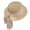 Z118-Beige, variant on Women's Lace Trim Crochet Straw Sun Hat, Wide Brim UV Protection Beach Vacation Hat with Floral Lace Detail, Breathable for Summer and Casual Wear