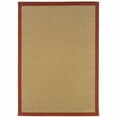 thumbnail image 1 of homeroots Décoration Intérieure 389618 Tapis Beige et Rouge 2'x4' Intérieur Extérieur, 1 of 1