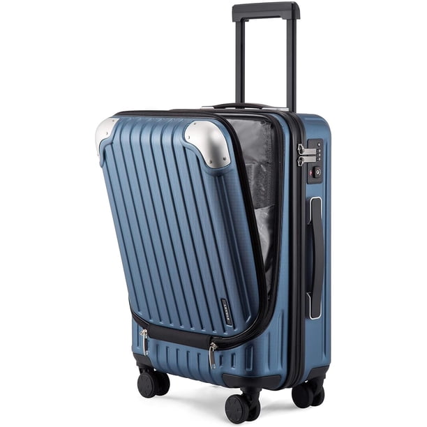 Equipaje de mano LEVEL8 Grace de 20 pulgadas con ruedas giratorias, color azul