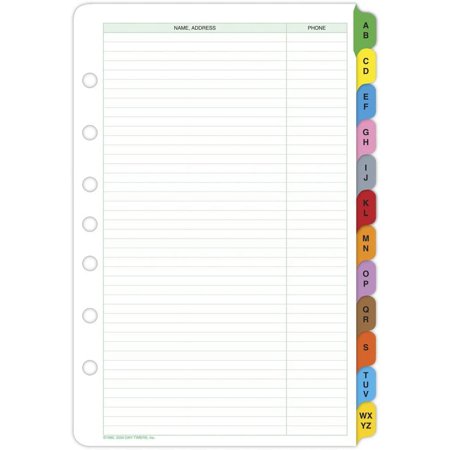 Desk Size Colored Address And Phone Directory Tabs, 5.5 x 8.5 Inches (92143)