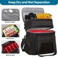 thumbnail image 4 of Holuxer Large Lunch Box for Men, Insulated Adult Lunchbox Bag, Expandable Lunchbox Leakproof Waterproof Cooler Bags, Tactical Lunch Pail for Work Office Camping Travel (Black), 4 of 9