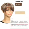 thumbnail image 3 of Extensiones De Pelo Corto Para Mujeres Con Adelgazamiento, Gran Cobertura Total Con 3 Pinzas, Flequillo Fino (Rubio Con Reflejos Castaños), Rubio Con Reflejos Castaño Oscuro, 3 of 5