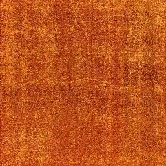Ahgly Company Machine Washable Indoor Square Oriental Yellow Industrial Area Rugs, 4' Square