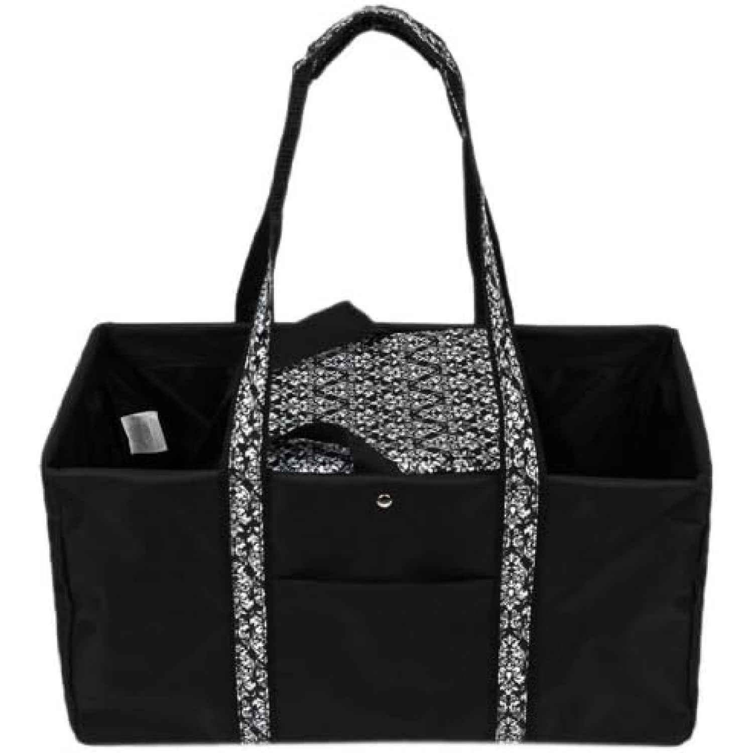 HElectQRIN Fashion Utility Lunch Tote with Insulated Cooler, Black with ...