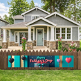 thumbnail image 6 of Decorative Design Father's Day Banner Heart Balloons Blue Ribbon Gift Decoration Celebration Banner for Family Event Holiday Celebration Photo Prop, 6 of 7