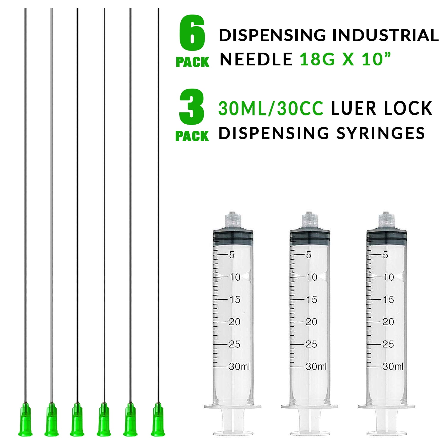 100pcs TT Blunt dispensing needles plastic tapered tips 18Gauge Green 