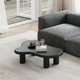 thumbnail image 3 of Magic Home 47.24'' Cloud Coffee Table,Modern Irregular Coffee Table for Living Room with 4 Legs,Black, 3 of 10