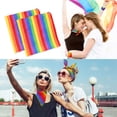 thumbnail image 4 of Paquete de 12 bandanas arcoíris Orgullo Gay LGBTQ Bandana Diadema Hippie Bandana Bufanda cuadrada para fiesta y uso diario, 4 of 5
