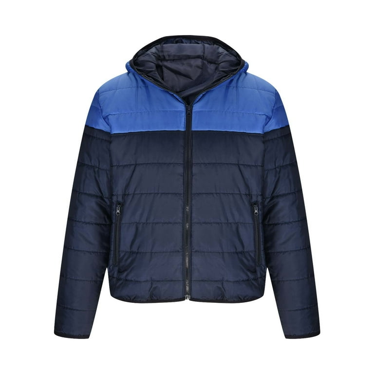 Xysaqa Men's Down Jacket Hooded Puffer Jacket Lightweight
