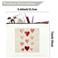 thumbnail image 5 of Pratyus Tote Bag Pink Love Cosmetic Bag with Hearts Floral Theme for Women Friends Travel Essentials Ladies Accessories White, 5 of 6