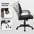 thumbnail image 5 of Alden Design Adjustable Mesh Office Chair Mid Back with Wheels, Black, 5 of 12