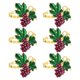 thumbnail image 1 of Purple Grape Napkin Rings Set Zinc Alloy for Dinner Table Decoration Elegant and 6pcs, 1 of 4