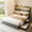 QUEEN light gray - natural wood board (flannel), variant on Full Platform Bed Frame with RGB LED Headboard & Storage Drawers, Modern Upholstered Bed with 2 Large Side Storage, 12 Color Lighting, 1000 lbs Weight Capacity, Grey