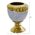 thumbnail image 3 of Nearly Natural Traditional 9.25" Regal Stone Vase with Gold Accents, 3 of 3