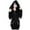 Black##1, variant on jsaierl Women Loose Gothic Punk Long Sleeve Hooded Black Cardigan Zipper Jacket Coat