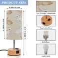 thumbnail image 2 of Touch Control Table Lamp with LED Bulb Bedside Lamp for Bedroom Living Room Bunnies Pattern, 2 of 8