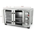 thumbnail image 3 of MegaChef 25 Quart French Door Multi-Function Electric Toaster Oven with Rotisserie Set, 3 of 9