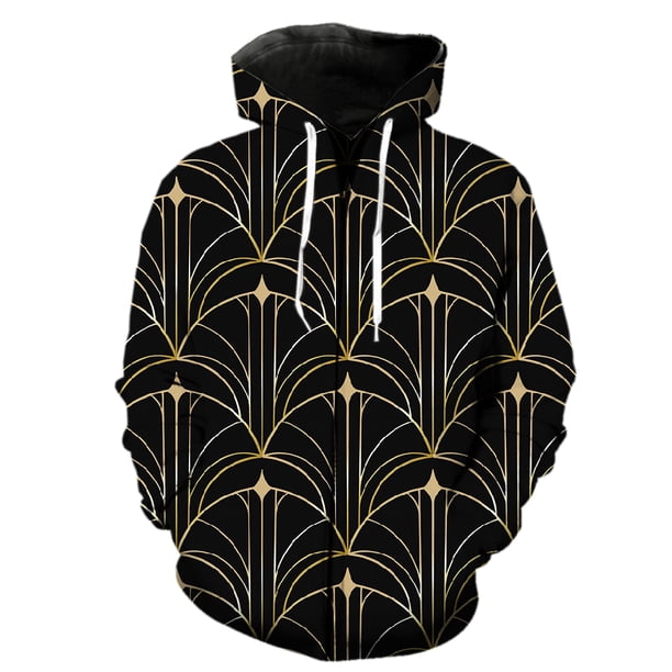 Sudadera con capucha y cremallera con estampado geométrico abstracto para hombre, ropa de calle con estampado 3D, manga larga, unisex, divertida, de gran tamaño, para primavera y adolescentes