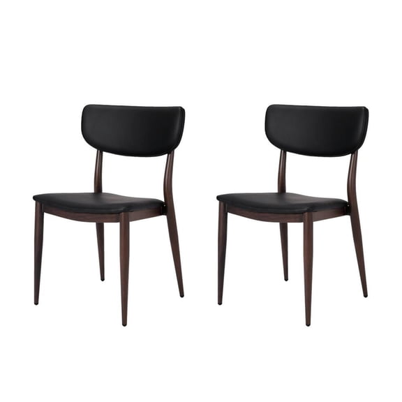 Jake Modern Dining Chair Black PU (Set of 2)