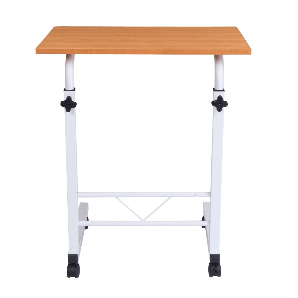 Kepooman Side Table with Wheels, Laptop Desk for Bed Sofa, TV Tray Removable Side Snack End Couch Console Table for Living Room, Home, Office, Wood Color Kepooman Side Table with Wheels, Laptop Desk for Bed Sofa, TV Tray Removable Side Snack End Couch Console Table for Living Room, Home, Office, Wood Color