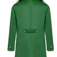thumbnail image 5 of HAPIMO Workout Tuxedo Jacket Tailcoat Jacket for Men Lapel Frock Coat Casual Gothic Steampunk Medieval Jacket Fashion Big Men's Double-Breasted Trench Coat Green XXXXL, 5 of 6
