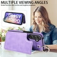 thumbnail image 6 of TECH CIRCLE For Galaxy A33 5G Wallet Case with Card Holder, PU Leather Kickstand Finger Grip Ring Shockproof Women Men Magnetic Protective Wallet Cover for Samsung Galaxy A33 5G 6.4" 2022,Purple, 6 of 9