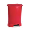 Rcp 614700RD Step-On Container Oval Polyethylene 30 gal Red