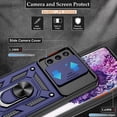 thumbnail image 3 of Compatible with Samsung Galaxy S20 Plus Case,Samsung S20 Plus Case with HD Screen Protector with Slide Camera Cover, 360°Rotation Ring Kickstand [Military Grade] Case for Galaxy S20+ Plus,Blue, 3 of 15