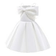 thumbnail image 5 of FAOWME Girls Elegant Dress Off Shoulder A-Line Casual Party Dresses White 4-5 Years, 5 of 6