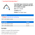thumbnail image 2 of Front Right Upper Control Arm and Ball Joint Assembly - Compatible with 2007 - 2014 Cadillac Escalade 2008 2009 2010 2011 2012 2013, 2 of 2