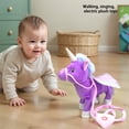 thumbnail image 4 of Lindo Caballo Plushies Juguete Eléctrico Peluche Con Pilas para Regalos Cumpleaños Kuymtek, 4 of 9