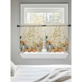 thumbnail image 5 of Pumpkins Thanksgiving Tier Curtains 24 Inch Length,Sheer Curtains for Bedroom Living Room Window Beige Country Vintage Leaf Farmhouse Kitchen Curtains Small Half Window Drapes 27.5"x24" 2 Panels, 5 of 7