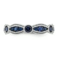 thumbnail image 3 of Sterling Silver Rhodium-plated Lab Cr Blue Spinel Eternity Band QR7017, 3 of 5