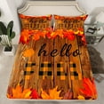 thumbnail image 2 of Manfei Hello Fall Twin Sheet Sets,Autumn Fall Maples Twin Fitted Sheet,Old Barn Door Flat Sheet For Children,Breathable Home Decor,3-Piece, 2 of 7
