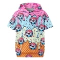 thumbnail image 2 of SOFTCCLO Boys Hoodies Fashion Print Short Sleeve Lightweight Pullover Hoodie Top Pocket Hoodies for Boys Size 4-5Y, 2 of 4