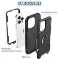 thumbnail image 3 of Nalacover For iPhone 14 Pro Max Slim Case,Luxury Hybrid Hard PC and TPU Rugged Bumper 3-In-1 Rotatable Magnetic Ring Kickstand Four Corner Guard Shockproof Anti-Scratch Back Phone Cover.Black, 3 of 11