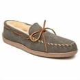 thumbnail image 2 of Minnetonka Mens Sheepskin Hardsole Moccasin, Grey, Size 10 Wide, 2 of 6