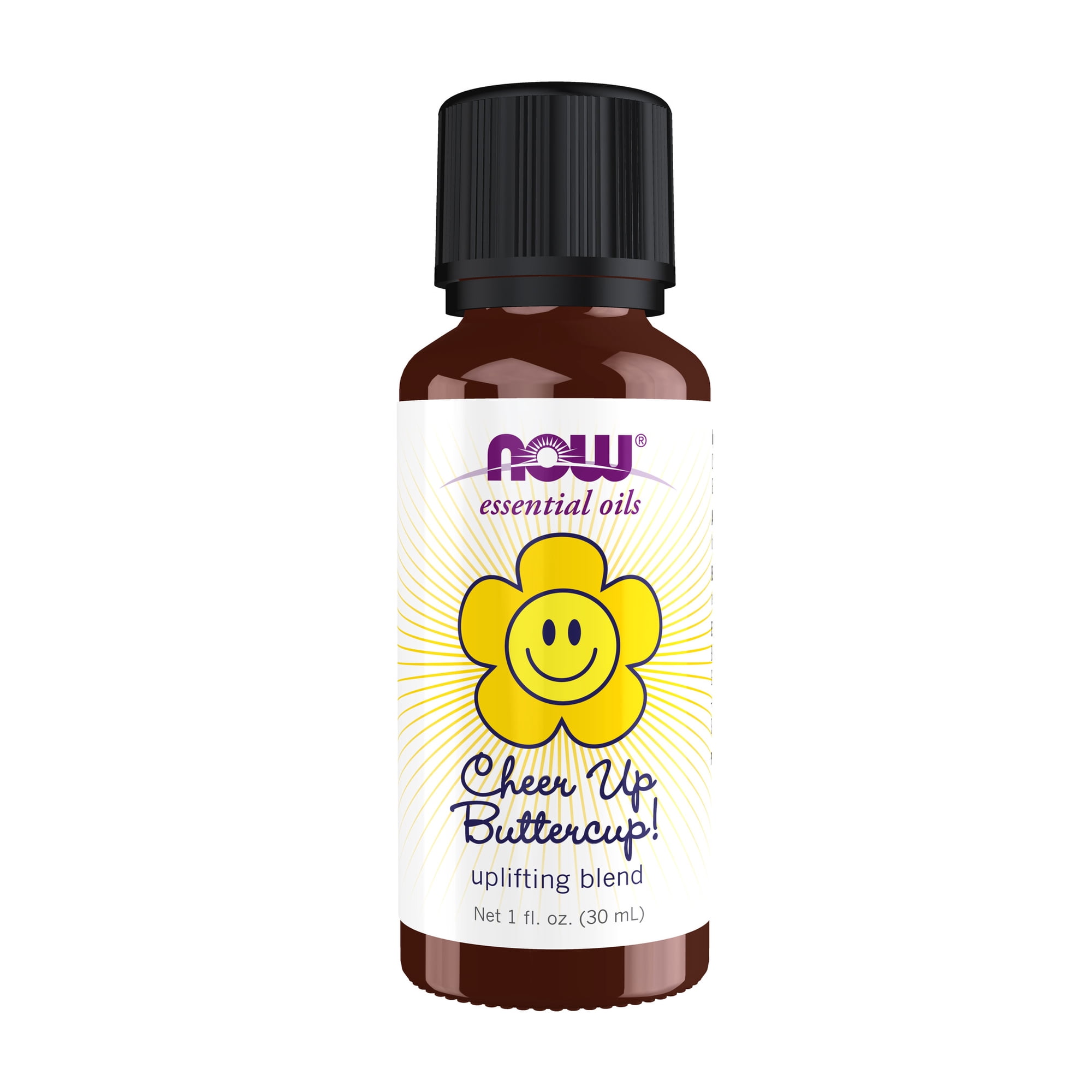 NOW Essential Oils, Cheer Up Buttercup! Oil Blend, Uplifting Aromatherapy Scent, Blend Pure Citrus Essential Oils, Vegan, Child Resistant Cap, 1-Ounce