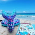 thumbnail image 4 of Giant Ride-on Inflatable Mermaid Fin Pool Float Beach Inner Tube (Supports Up to 200 Pounds), 4 of 5