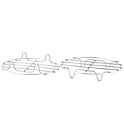 Unique Bargains Stainless Steel Cooker Steam Rack Cooking Ware Steaming Rack Stand 2 PCS