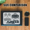 thumbnail image 3 of Racing Car Stencil with a Paint Brush 8.3x11.7inch Formula Racing Car Large Stencil Racing Flag Painting Stencil Tire Tracks Stencil Transportation Drawing Stencil for Wall Tiles Floor Mixed Color, 3 of 9