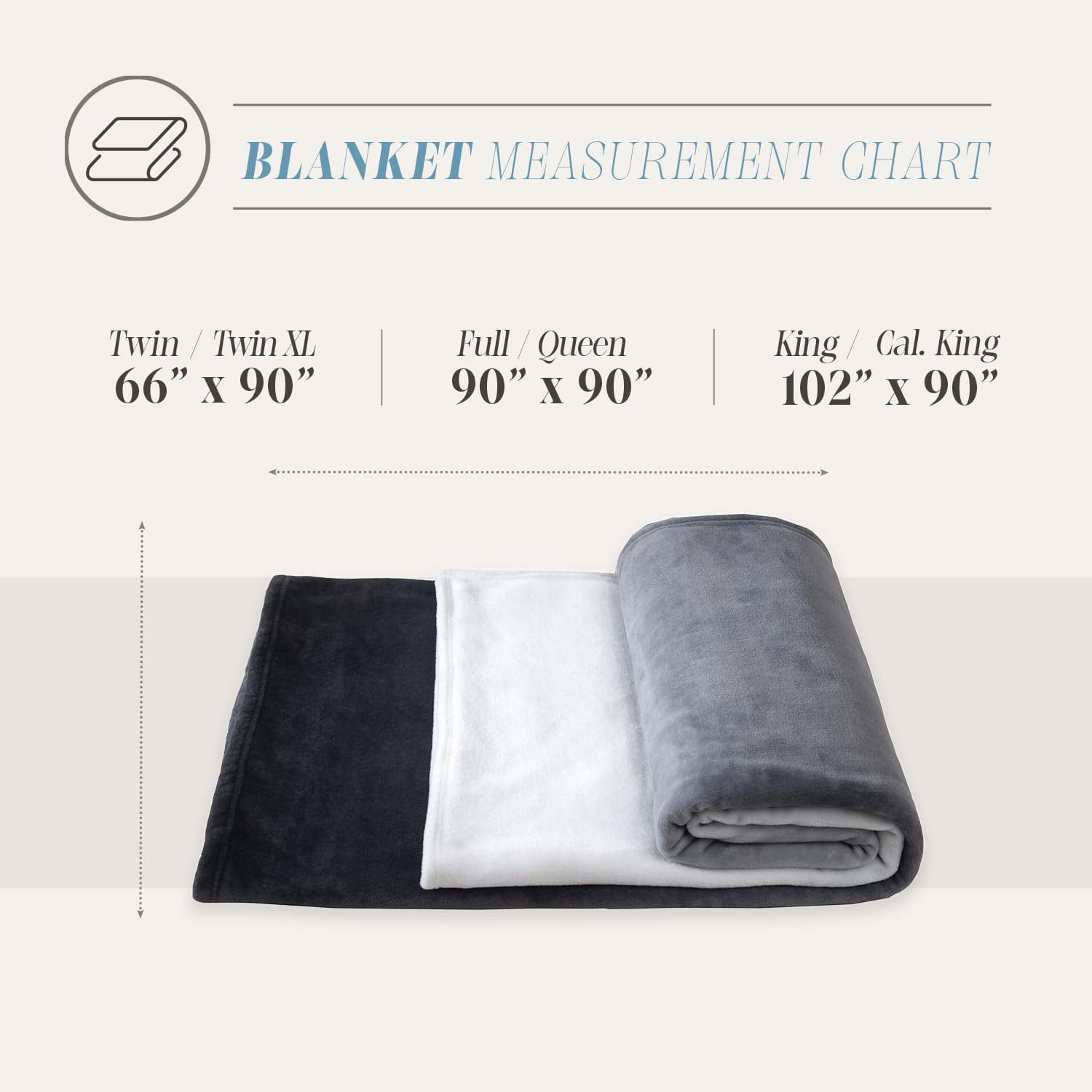 Ombre Print All Season Fleece Blanket - Anti-Static - Plush, Soft and Cozy, Full/Queen, Gray