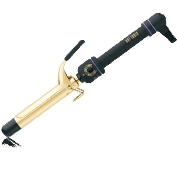 Hot Tools 1” Hair Curling Iron 24 K Gold Plated Barrel with Extra High Heat and Fast Heating with 10 Variable Heat Settings up to 430° F, Soft Grip Handle