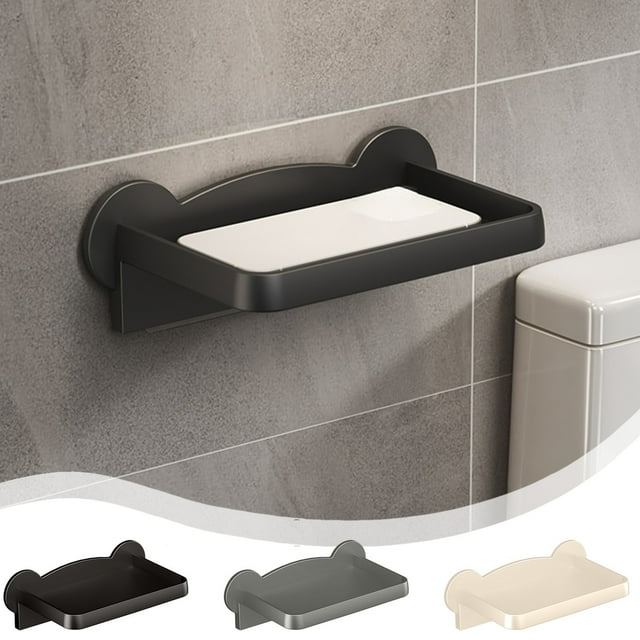 Wall Mounted Paper Tissue Holder, Corner Tissue Rack, Metal Glass, For Bathroom, Storage Solution, Tissue Organizer