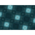 thumbnail image 1 of Ahgly Company Machine Washable Indoor Rectangle Transitional Dark Cyan Green Area Rugs, 4' x 6', 1 of 7