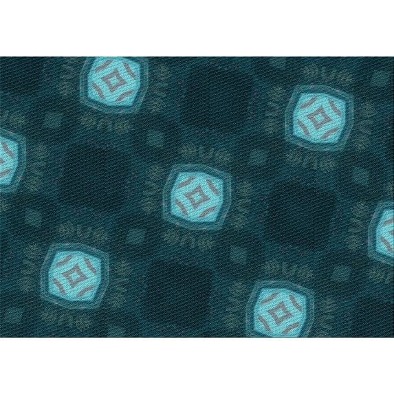 Ahgly Company Machine Washable Indoor Rectangle Transitional Dark Cyan Green Area Rugs, 4' x 6'