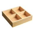 thumbnail image 1 of Caja de Madera para Frutas Secas, Bandeja para Aperitivos con 4 Compartimentos para Hogares, Restaurantes, Fiestas en La Oficina, Instalaciones para B 20x20cm Gloria bandeja de golosinas, 1 of 8