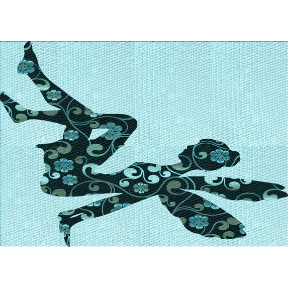 Ahgly Company Machine Washable Indoor Rectangle Transitional Deep-Sea Green Area Rugs, 8' x 10'